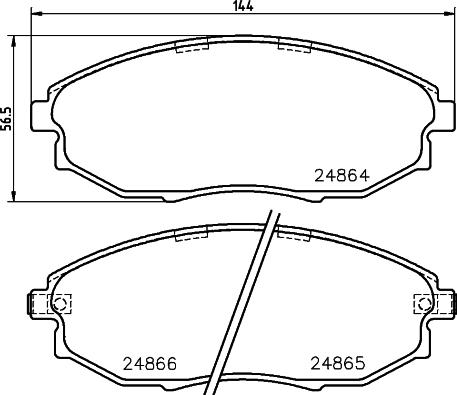 HELLA PAGID 8DB 355 014-931 - Тормозные колодки, дисковые, комплект autosila-amz.com