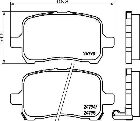 Sangsin Brake SP1669 - Тормозные колодки, дисковые, комплект autosila-amz.com
