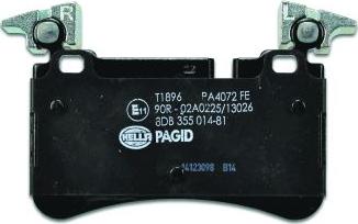 HELLA PAGID 8DB 355 014-811 - Тормозные колодки, дисковые, комплект autosila-amz.com