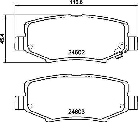 HELLA PAGID 8DB 355 014-381 - Тормозные колодки, дисковые, комплект autosila-amz.com