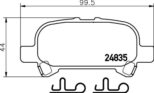 HELLA PAGID 8DB 355 014-751 - Тормозные колодки, дисковые, комплект autosila-amz.com