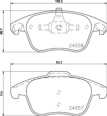 HELLA PAGID 8DB 355 015-561 - Тормозные колодки, дисковые, комплект autosila-amz.com