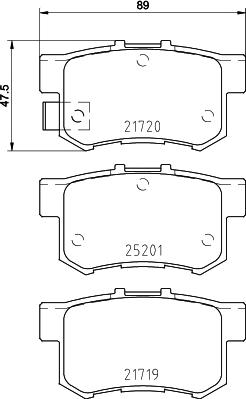 HELLA PAGID 8DB 355 015-611 - Тормозные колодки, дисковые, комплект autosila-amz.com