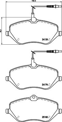 HELLA PAGID 8DB 355 015-621 - Тормозные колодки, дисковые, комплект autosila-amz.com