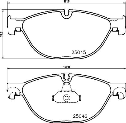 HELLA PAGID 8DB 355 015-251 - Тормозные колодки, дисковые, комплект autosila-amz.com