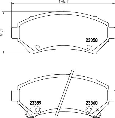 HELLA PAGID 8DB 355 016-951 - Тормозные колодки, дисковые, комплект autosila-amz.com