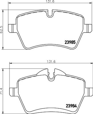 HELLA PAGID 8DB 355 016-041 - Тормозные колодки, дисковые, комплект autosila-amz.com