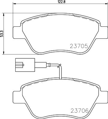 HELLA PAGID 8DB 355 016-071 - Тормозные колодки, дисковые, комплект autosila-amz.com