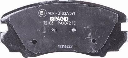 HELLA PAGID 8DB 355 016-101 - Тормозные колодки, дисковые, комплект autosila-amz.com