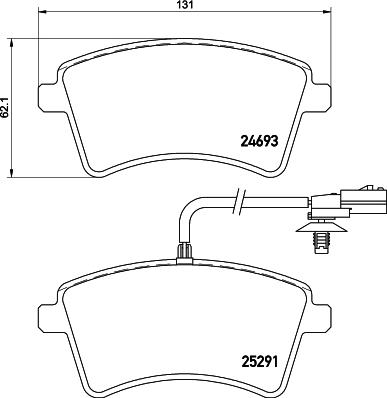 HELLA PAGID 8DB 355 016-241 - Тормозные колодки, дисковые, комплект autosila-amz.com