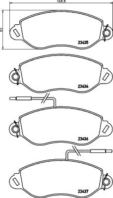 HELLA PAGID 8DB 355 010-531 - Тормозные колодки, дисковые, комплект autosila-amz.com