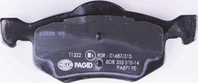 HELLA PAGID 8DB 355 010-141 - Тормозные колодки, дисковые, комплект autosila-amz.com