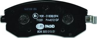 HELLA PAGID 8DB 355 010-211 - Тормозные колодки, дисковые, комплект autosila-amz.com