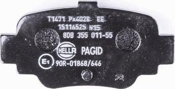 HELLA PAGID 8DB 355 011-551 - Тормозные колодки, дисковые, комплект autosila-amz.com