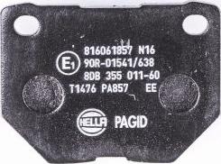 HELLA PAGID 8DB 355 011-601 - Тормозные колодки, дисковые, комплект autosila-amz.com