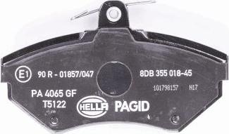 HELLA PAGID 8DB 355 018-451 - Тормозные колодки, дисковые, комплект autosila-amz.com