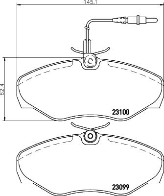 HELLA PAGID 8DB 355 018-501 - Тормозные колодки, дисковые, комплект autosila-amz.com