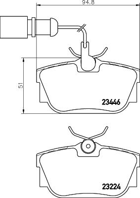 HELLA PAGID 8DB 355 018-571 - Тормозные колодки, дисковые, комплект autosila-amz.com