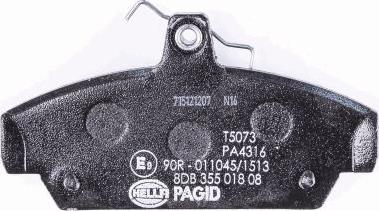 HELLA PAGID 8DB 355 018-081 - Тормозные колодки, дисковые, комплект autosila-amz.com