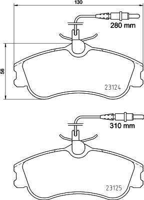 HELLA PAGID 8DB 355 018-261 - Тормозные колодки, дисковые, комплект autosila-amz.com