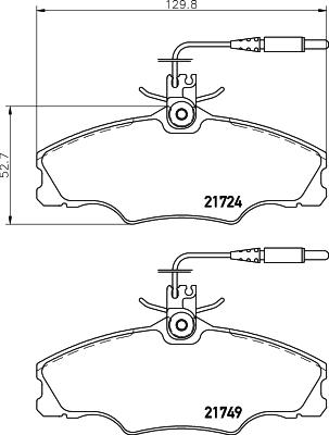 HELLA PAGID 8DB 355 018-201 - Тормозные колодки, дисковые, комплект autosila-amz.com