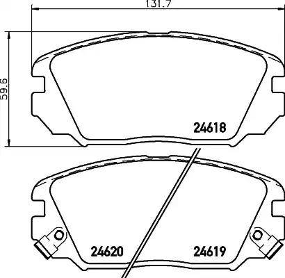 HELLA PAGID 8DB 355 013-531 - Тормозные колодки, дисковые, комплект autosila-amz.com