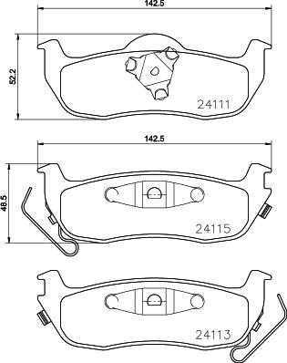 HELLA PAGID 8DB 355 013-681 - Тормозные колодки, дисковые, комплект autosila-amz.com