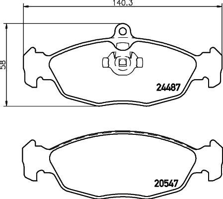 HELLA PAGID 8DB 355 013-031 - Тормозные колодки, дисковые, комплект autosila-amz.com