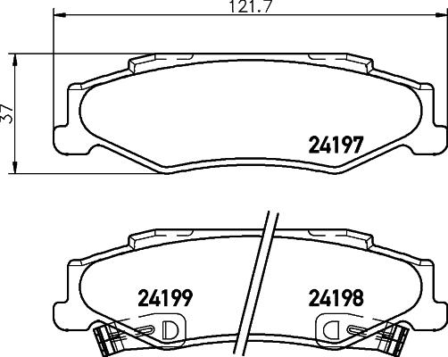 HELLA PAGID 8DB 355 013-191 - Тормозные колодки, дисковые, комплект autosila-amz.com