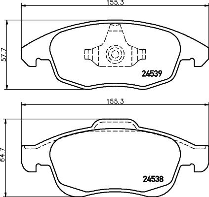 HELLA PAGID 8DB 355 013-341 - Тормозные колодки, дисковые, комплект autosila-amz.com