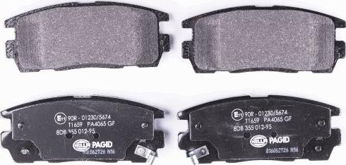 HELLA PAGID 8DB 355 012-951 - Тормозные колодки, дисковые, комплект autosila-amz.com