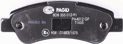 HELLA PAGID 8DB 355 012-911 - Тормозные колодки, дисковые, комплект autosila-amz.com