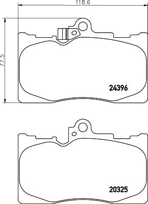 HELLA PAGID 8DB 355 012-121 - Тормозные колодки, дисковые, комплект autosila-amz.com