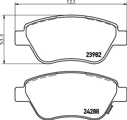 HELLA PAGID 8DB 355 012-831 - Тормозные колодки, дисковые, комплект autosila-amz.com