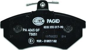 HELLA PAGID 8DB 355 017-901 - Тормозные колодки, дисковые, комплект autosila-amz.com