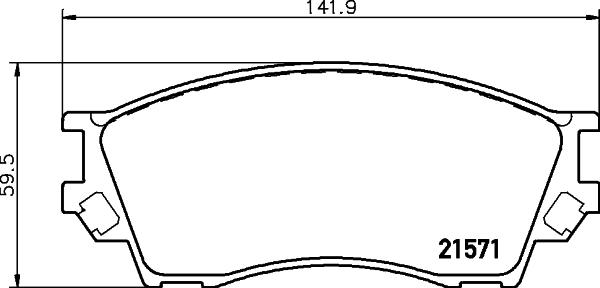 HELLA PAGID 8DB 355 017-091 - Тормозные колодки, дисковые, комплект autosila-amz.com