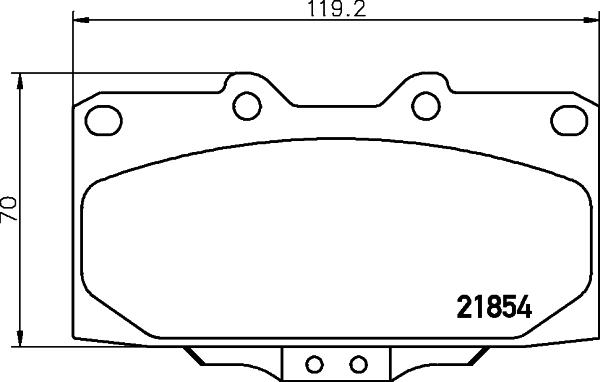 HELLA PAGID 8DB 355 017-211 - Тормозные колодки, дисковые, комплект autosila-amz.com