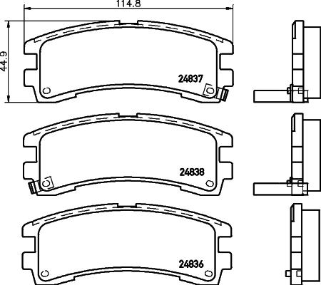 HELLA PAGID 8DB 355 039-641 - Тормозные колодки, дисковые, комплект autosila-amz.com