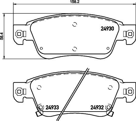 HELLA PAGID 8DB 355 036-681 - Тормозные колодки, дисковые, комплект autosila-amz.com