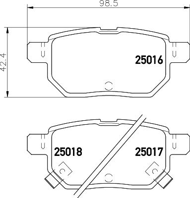 HELLA PAGID 8DB 355 036-871 - Тормозные колодки, дисковые, комплект autosila-amz.com