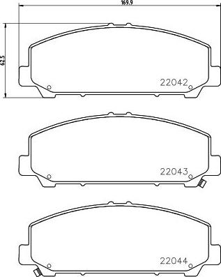 HELLA PAGID 8DB 355 036-741 - Тормозные колодки, дисковые, комплект autosila-amz.com