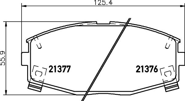 HELLA PAGID 8DB 355 036-771 - Тормозные колодки, дисковые, комплект autosila-amz.com