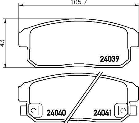 HELLA PAGID 8DB 355 030-521 - Тормозные колодки, дисковые, комплект autosila-amz.com