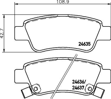 HELLA PAGID 8DB 355 030-351 - Тормозные колодки, дисковые, комплект autosila-amz.com