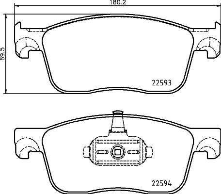 HELLA PAGID 8DB 355 031-541 - Тормозные колодки, дисковые, комплект autosila-amz.com