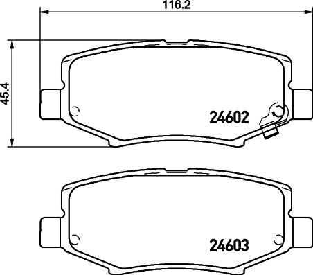 HELLA PAGID 8DB 355 031-031 - Тормозные колодки, дисковые, комплект autosila-amz.com