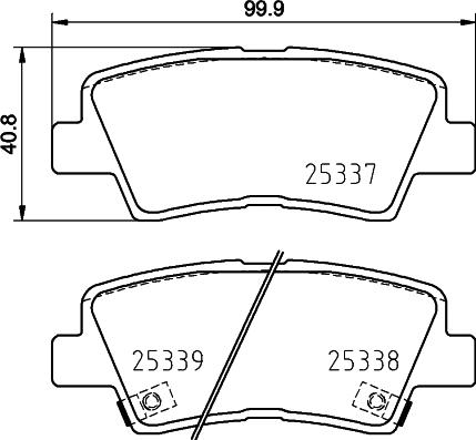 HELLA PAGID 8DB 355 031-821 - Тормозные колодки, дисковые, комплект autosila-amz.com