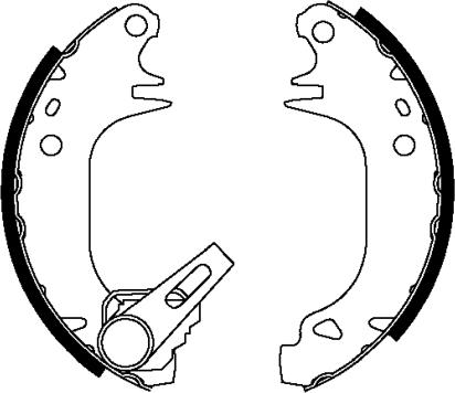 HELLA PAGID 8DB 355 038-091 - Комплект тормозных колодок, барабанные autosila-amz.com