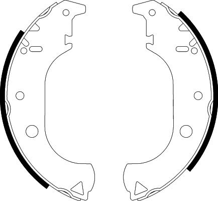 HELLA PAGID 8DB 355 038-261 - Комплект тормозных колодок, барабанные autosila-amz.com