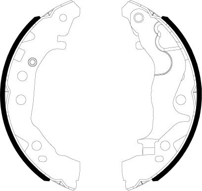 HELLA PAGID 8DB 355 038-201 - Комплект тормозных колодок, барабанные autosila-amz.com